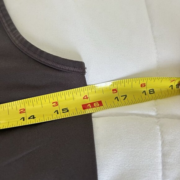 Athleta Womens Medium M Racerback Tank Top Gray Dark Wash Yoga Activewear - Picture 2 of 6